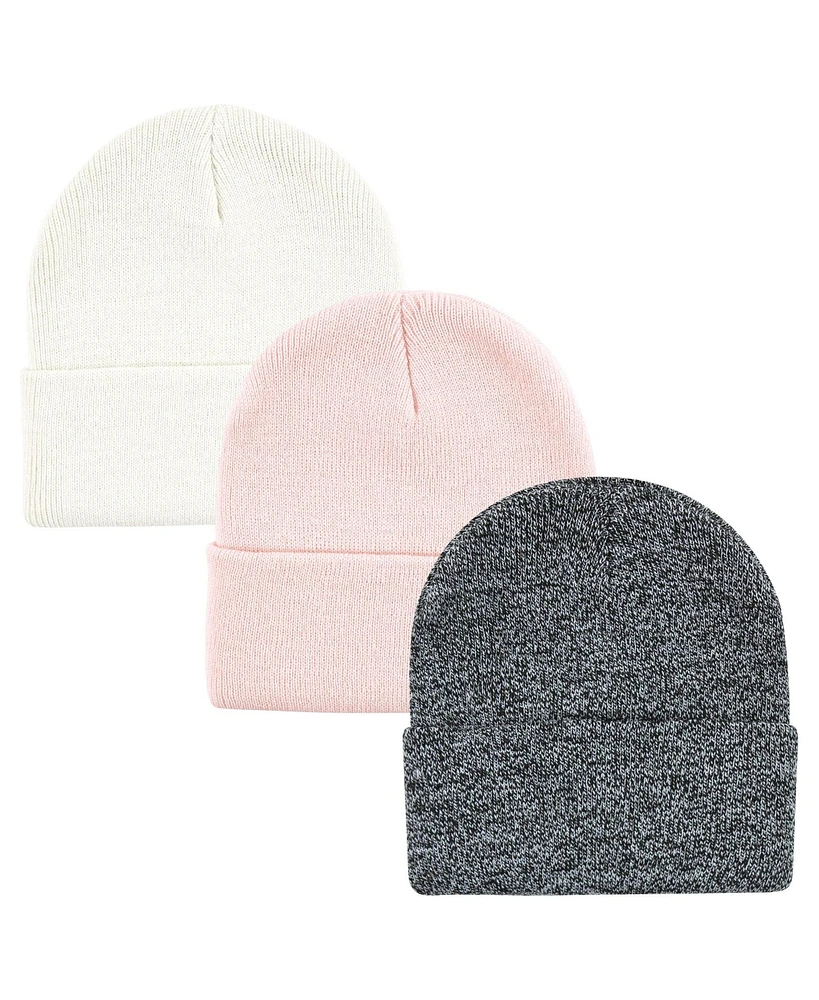 Hudson Baby Knit Cuffed Beanie 3pk