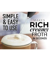 Zulay Kitchen Milk Frother Pitcher Stencil Stirrer Set