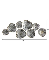 Slickblue Floating Metal Floral Wall Art Decor