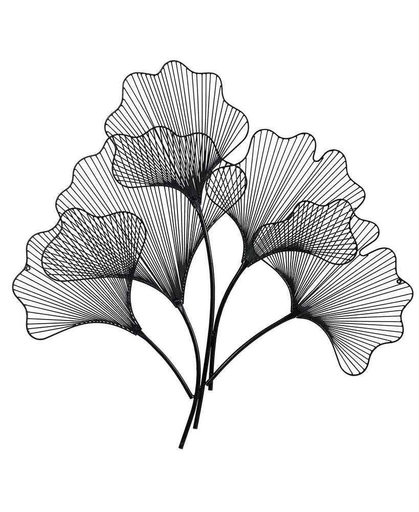 Slickblue 35" Modern Ginkgo Leaf Metal Wall Art Decor