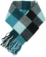 Coach Women's Wool Checkered Fringe-Trim Scarf