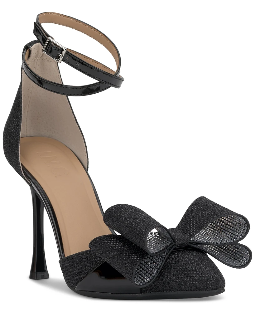 I.n.c. International Concepts Women's Saori Bow Ankle-Strap Pumps, Created for Macy's