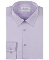 Calvin Klein Steel Men's Slim-Fit Non-Iron Herringbone Dress Shirt