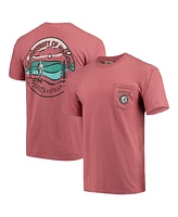 Image One Men's Crimson Alabama Tide Circle Scene Comfort Colors Pocket T-Shirt