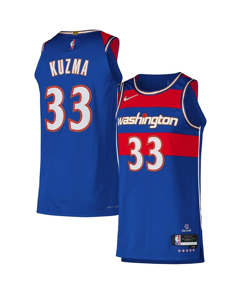 Nike Men's Kyle Kuzma Royal Washington Wizards Authentic Player Jersey - City Edition