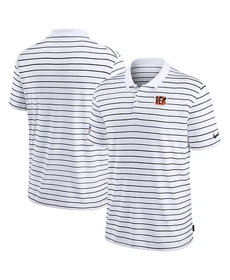 Nike Men's White Cincinnati Bengals Sideline Lock Up Victory Performance Polo