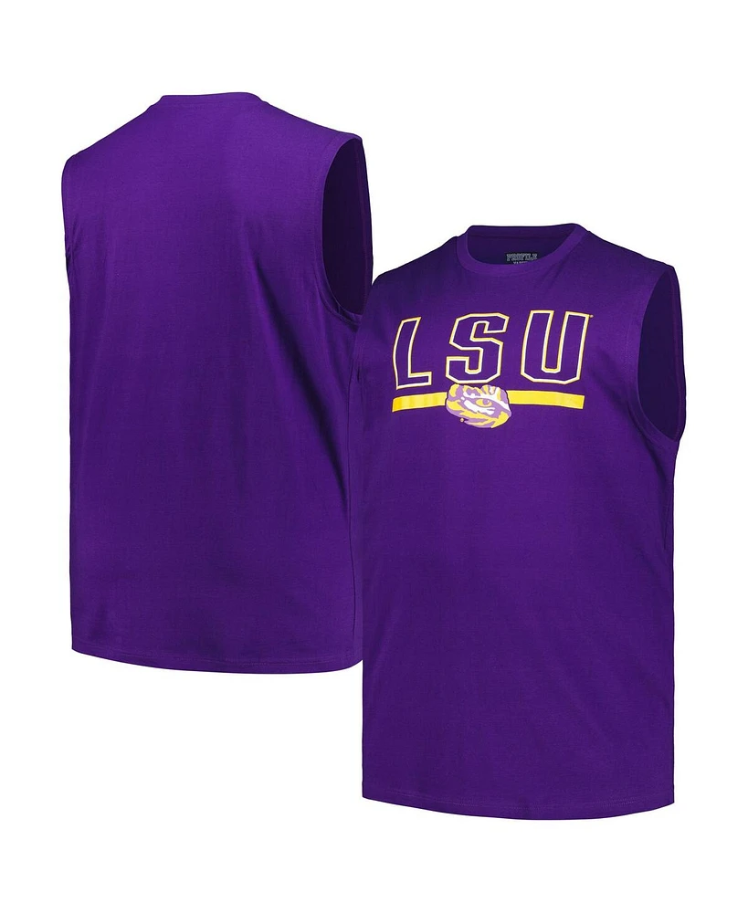 Profile Men's Purple Lsu Tigers Big Tall Tank Top