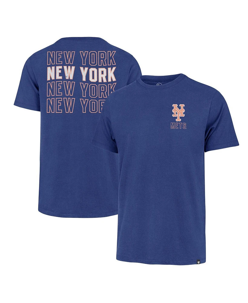 '47 Brand Men's Royal New York Mets Hang Back Franklin T-Shirt