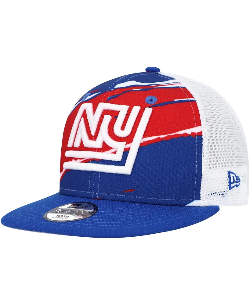 New Era Big Boys and Girls Royal New York Giants Tear 9FIFTY Snapback Hat