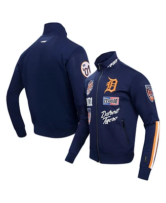 Pro Standard Men's Navy Detroit Tigers Fast Lane Full-Zip Track Jacket