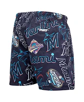 Pro Standard Men's Black Miami Marlins Toss Logo Woven Shorts