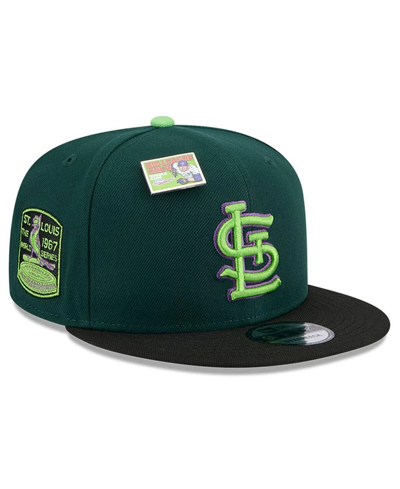 New Era Men's Green/Black St. Louis Cardinals Sour Apple Big League Chew Flavor Pack 9FIFTY Snapback Hat