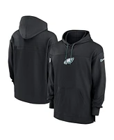 Nike Men's Black Philadelphia Eagles Sideline Jersey Performance Pullover Hoodie