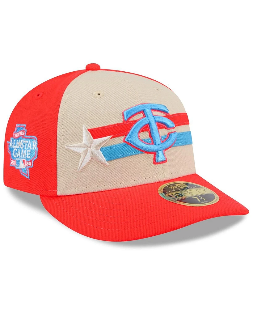 New Era Men's Tan/Coral Minnesota Twins 2024 Mlb All-Star Game Low Profile 59FIFTY Fitted Hat