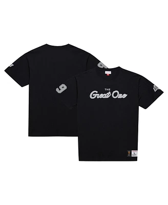 Mitchell & Ness Men's Wayne Gretzky Black Los Angeles Kings Premium Nickname Vintage Logo T-Shirt