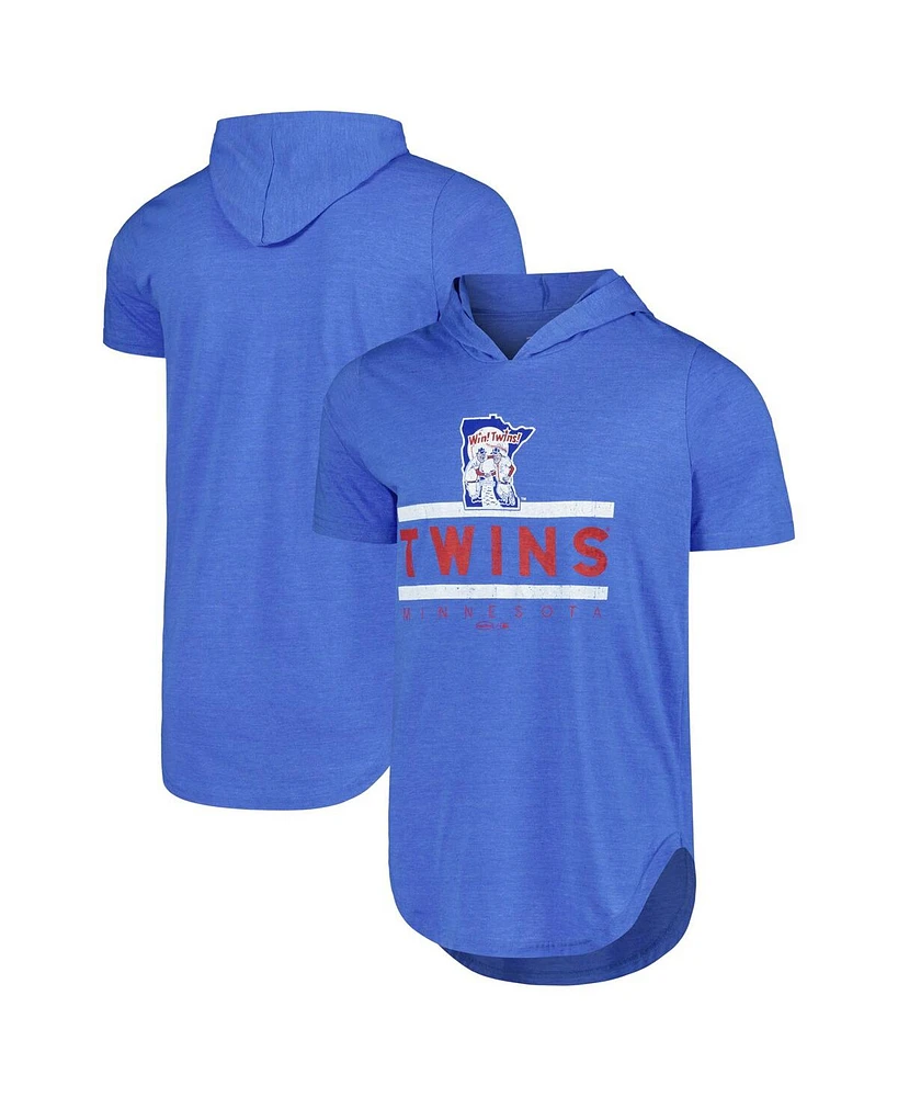 Majestic Men's Royal Minnesota Twins Tri-Blend Hoodie T-Shirt