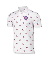 Antigua Men's White Chicago Cubs Americana Polo