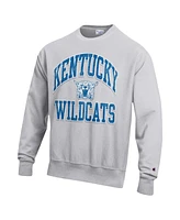 Champion Men's Heather Gray Kentucky Wildcats Vault Late Night Reverse Weave Pullover Sweatshirt