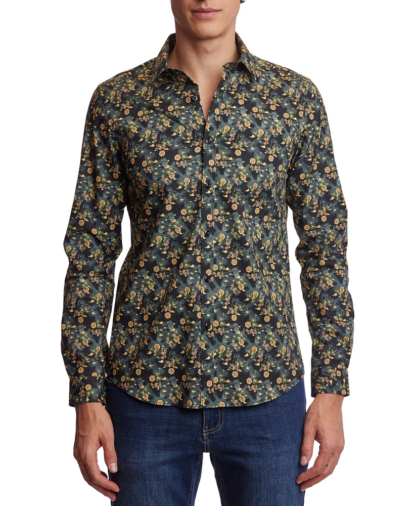 Paisley & Gray Men's Samuel Slim-Fit Floral Button-Down Shirt