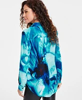 I.n.c. International Concepts Women's Printed Long-Sleeve Tunic, Created for Macy's