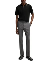 Boss by Hugo Men's Zip-Neck Interlock Polo