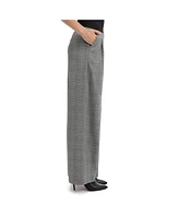 Nvlt Women's Wide Leg Plaid Trouser with Elastic Waist