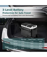 Dual Zone 12V Car Refrigerator 64QT Portable Compressor Fridge Freezer (-4 68 ) for RVs
