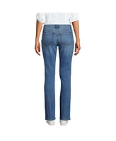 Lands' End Women's Recover Mid Rise Straight Leg Blue Jeans