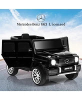 Sugift 12V Mercedes-Benz G63 Licensed Kids Ride On Car with Remote Control