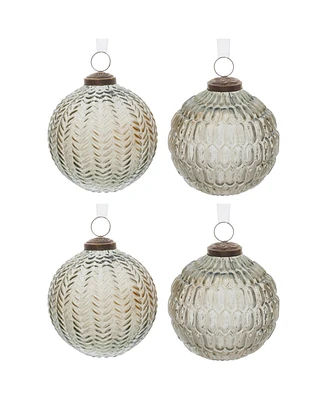 Slickblue Ball Ornaments (Set of 4) - Festive Holiday Tree Decorations