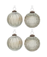 Slickblue Ball Ornaments (Set of 4) - Festive Holiday Tree Decorations