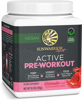 Sunwarrior Us Active Pre-Workout Tub, Watermelon, 315gm