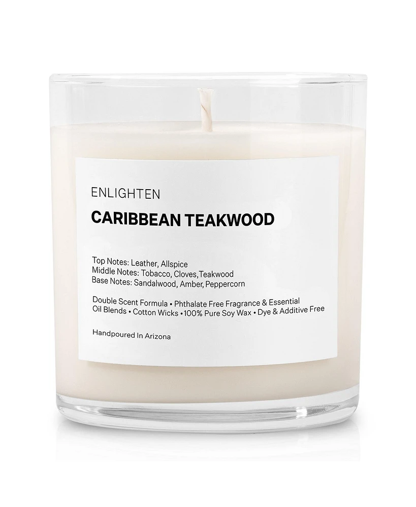 Enlighten Candles Caribbean Teakwood Sandalwood Candle