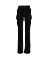 Lands' End Women's High Rise Bootcut Black Denim Jeans