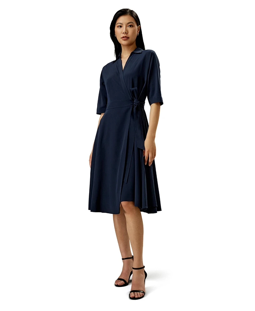 Lilysilk Women's Front Tie Wrap Silk Dress