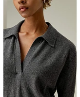 Lilysilk Women's Cashmere Polo Sweater