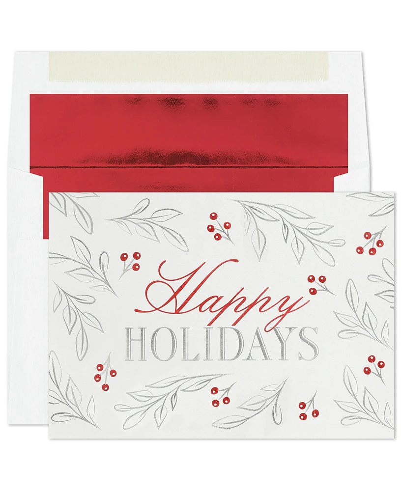 Masterpiece Studios Silver Red Holiday Holiday Boxed Cards