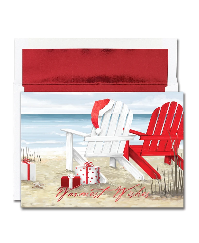 Masterpiece Studios Beach Chairs Holiday Boxed Cards