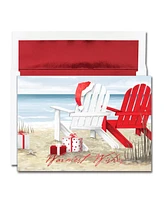 Masterpiece Studios Beach Chairs Holiday Boxed Cards