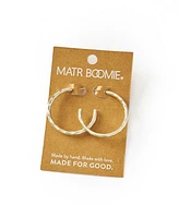 Matr Boomie Bhavani Hammered Hoop Earrings