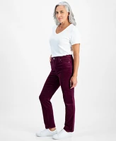 Style & Co Petite Straight-Leg Corduroy Jeans, Created for Macy's