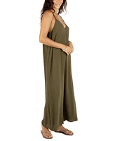 Hurley Juniors' Solid Waimea Wide-Leg V-Neck Jumpsuit