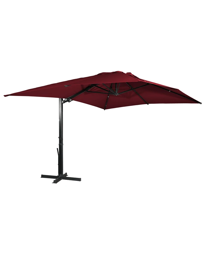 Boyel Living 10x13 ft. 360° Rotation Square Outdoor Cantilever Patio Umbrella