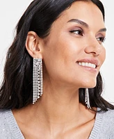 I.n.c. International Concepts Mixed Cut Stone Multi-Row Statement Earrings, Created for Macy's