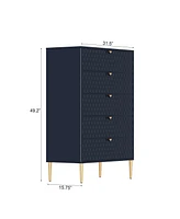 Boyel Living 31.5"W 5-Drawer Storage Cabinet Dresser & Chest