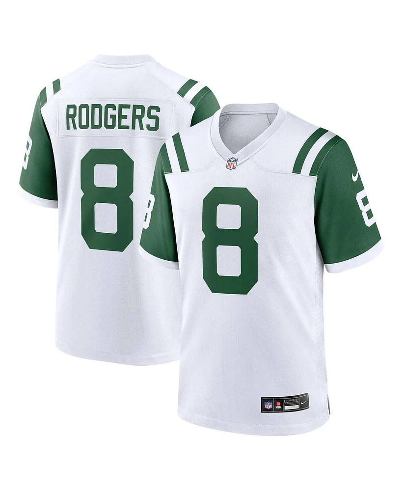 Nike Men's Aaron Rodgers White New York Jets Classic Alternate Game Jersey