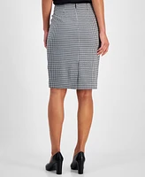 Kasper Women's Houndstooth Pencil Skirt