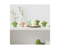 Ventray 4 Pcs 3" Cactus Shaped Scented Candle Set