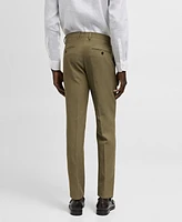 Mango Men's Slim-Fit Pleated Suit Pants