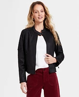 Liverpool Los Angeles Women's Faux-Leather Biker Jacket